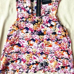 MINKPINK Floral Scalloped Sleeveless Top